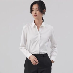 【6 Colors】 Korean Fashion Women Shirt Long Sleeve Shirt Plus Size Business Formal Polo Shirt